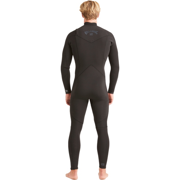 2025 Billabong Da Uomo Absolute 5/4mm Chest Zip Muta ABYW100194 - Black